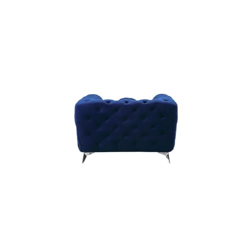 Sillón Plegable Tela Azul miniatura 2