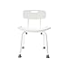VMS Shower Chair with Back - Tool-Free Assembly, Contoured Seat, Universal Fit
