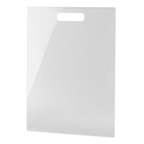 Eminchu Tabla de Cortar Acrílica, Tabla de Cortar Antideslizante para Encimera de Cocina, Bandeja Transparente con Asa y Pies de Silicona Antideslizantes, Ideal para Encimera de Cocina