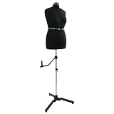 Verstellbare Schneiderpuppe für Damen aus schwarzem Samt, Höhe 95-160 cm, 360° drehbar, mit integriertem Nadelkissen, stabile Basis, ideal für Kleideranpassungen und kreatives