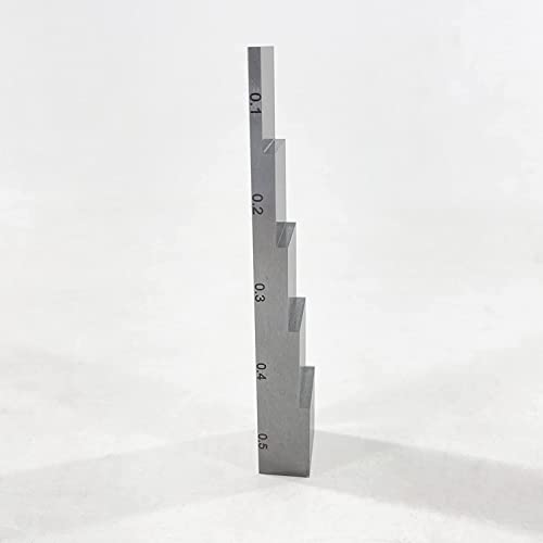 Bloque de calibración de 5 pasos para medidor ultrasónico de espesores, material acero 1018, espesores: 0,100", 0,200", 0,300", 0,400", 0,500" miniatura 3