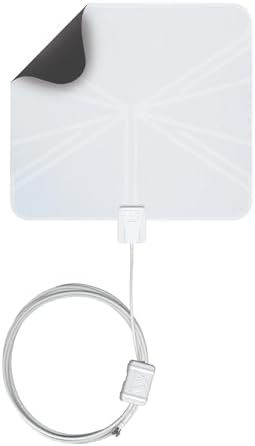 Winegard FL5500A FlatWave Indoor HDTV Antenna - Amplified VHF & UHF Reception - 60 Mile Range - Ultra-Thin Dual-Color Design -Easy Setup – Compatible with NextGen TVs & Smart TVs