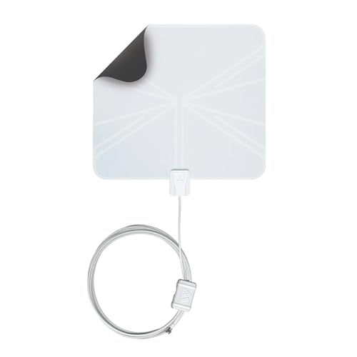 Winegard FL5500A FlatWave Amped Digital HD Indoor TV Antenna – Amplified, 4K & ATSC 3.0 Ready, High-VHF/UHF, 60 Mile Range, Dual Color, 6 ft Cable