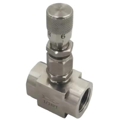 Vanne à pointeau en acier inoxydable 304 avec microrégulation de débit hydraulique