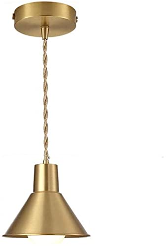 Lustre en cuivre vintage chinois réglable pour hauts plafonds