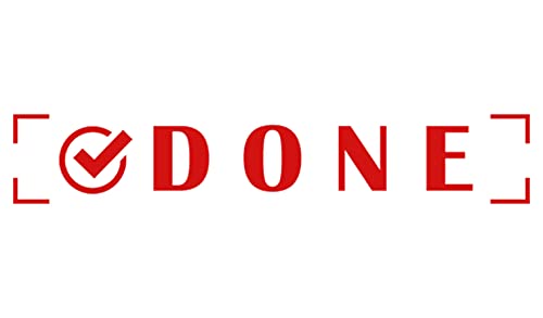 Printtoo Fait Bureau À Domicile De Bureau Encrée Pré-Tampon En Caoutchouc Auto Encrage De Papeterie D'Affaires, 42 X 9 Rouge- Mm Cover