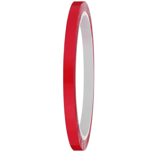 HOLIDYOYO Cinta de Alambre Estética para Coche Roja, Adhesiva Fuerte, sin Marcas, Material Poliéster, Apariencia Brillante y Estilo Vibrante para Embellecimiento Automotriz