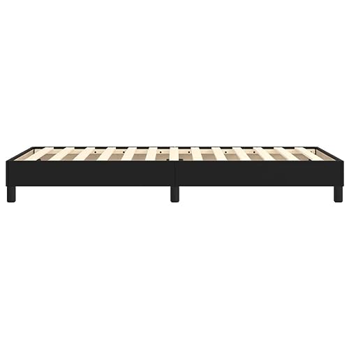 INLIFE Boxspringbett Schwarz 100x200 cm Kunstleder,17.9kg,3120682 – Bild 8