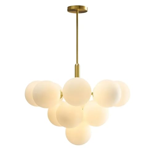 Lustre en verre LED luminaire suspendu intérieur salon salle à manger