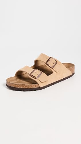 Image of Birkenstock Men's Arizona Sandals, Latte Cream, 13 Medium US