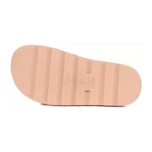 Rasteira Vizzano Flatform Papete Feminina Tira Larga Strass (34, Nude)