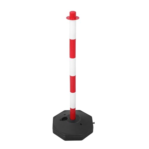 Colonne de circulation plastique rouge et blanc avec base à remplir
