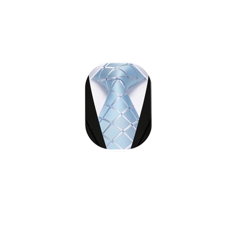 Image of Enlision Ties for Men Solid Color 3.35 inch Formal Business Necktie Classic Satin Mens Wedding Party Ties