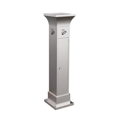 GEK208130 Contenedor de basura grande Columna de ceniza Vertical for exteriores, cubo de basura de acero inoxidable, área for fumar, columna de colillas, recolector de colillas de cigarrillos Patio