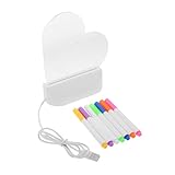 Tableau blanc pratique : idéal pour une utilisation quotidienne, que ce soit pour travailler, étudier ou jouer, veilleuse effaçable, tableau d' de messages lumineux
