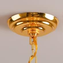 Image of Modern Crystal Chandelier 600mm Black and Gold Round Pendant Ceiling Light Fixture Flush Mount for Dining Room Living Room Bedroom Foyer Hallway Entryway