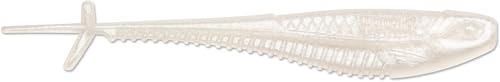 CrushCity Mooch Minnow Soft Plastic Minnow Bait, Natural Profile for Drop Shot, Jig Head & Multi-Species Fishing, 2-1/2", Pearl White