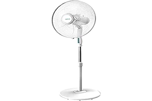 Cecotec 05292 Ventilador de Pie EnergySilence 600 MaxFlow. 70 W, 18 Pulgadas (45 cm), 6 Aspas, Motor de Cobre, 3 Velocidades, Oscilación 75º, Altura Regulable, Blanco