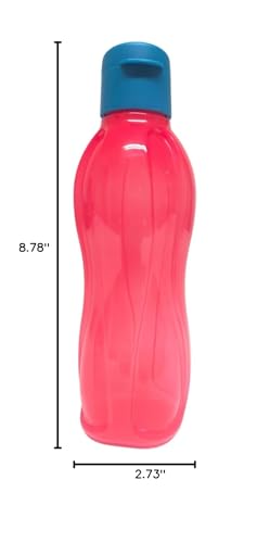 Tupperware Ecoeasy 500ml Botella Reutilizable Eco Easy Rosca Rojo Azul miniatura 3