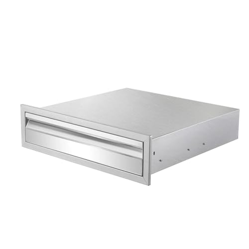 Outdoor Kitchen Drawer Stainless Steel Single Drawer 24W 65H 23D Double Wall Outdoor Kitchen Drawer Kitchen Cabinet Grill Station or Grill Island