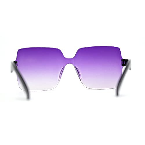 Girls Child Size Elegant Minimal Shield Rectangle Butterfly Sunglasses Purple #TOP3