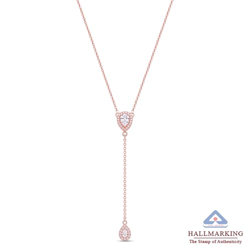 Image of TRUESILVER ACPL 925 Sterling Silver Lariat Necklace for Women | Y-Shape Pendant Necklace with Chain | Fine Silver Jewelry | Gift for Women & Girls
