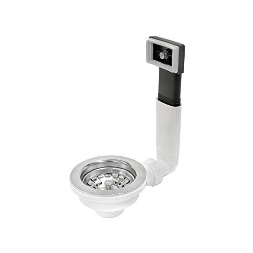 Cuba de Embutir Tramontina Dora 70 BL R6 em Aço Inox Acetinado 70x40x20 cm e Válvula com Escape