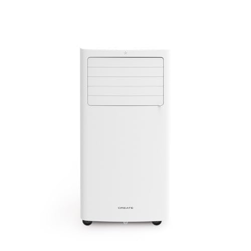 CREATE SILKAIR DUAL CONNECT 12000/ Mobiles 4- in- 1- WLAN- Klimagerät 12000 BTU mit Wärmepumpe/ mit Absaugset für Schiebe- und Klappfenster, bis 26m², 56L, 1350W