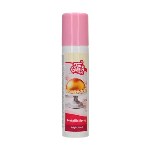 Spray Comestible Metalizado 100 ml | Decoración de Tartas, Fondant, Chocolate y Galletas (Oro, 100ml)