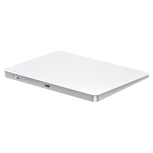 ZZFG Bluetooth Trackpad for MacBook & Windows 10/11, Wireless Slim Portable Surface Touchpad Mouse with Multi-Gesture Support for Computer, iMac, Laptop, Rechargeable Haptic Feedback Track Pad, White