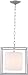 Elegant Lighting Mirin Chandelier 1-Light White Vintage Silver Black Fabric Wire Medium E26
