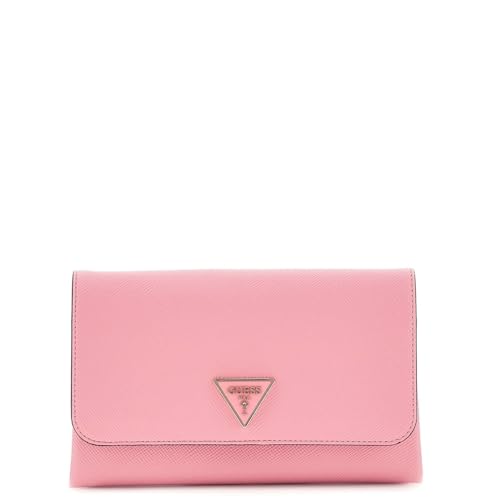 GUESS Noelle Mini Xbody Flap Pink, sacoche texturée haut de gamme