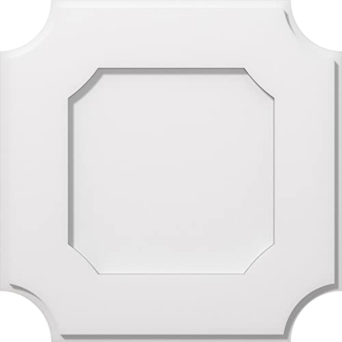 Ekena Millwork CMP18LE Locke Architectural Grade PVC Contemporary Urethane Ceiling Medallions 18"OD x 10 3/4"C x 1"P