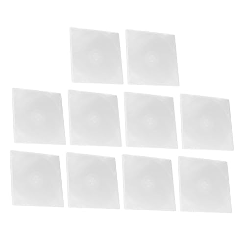 Alipis 10Pcs Transparent CD Cases Plastic DVD Holders for CD Storage Protects from Scratching Music Lovers Travel Friendly Accessory