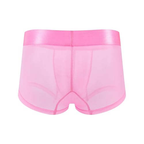 Mens Sexy Mesh Underwear Boxers See Through Sheer Trunks Ultra Thin Bulge Pouch Boxer Briefs4