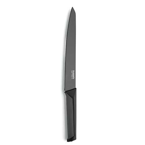 Kuppels BLACK Fleischmesser | 20 cm Klinge | extra scharf & schnitthaltig | gehärteter Klingenstahl | rostfrei & poliert | für Fleisch, Steak & Braten | Profi Küchenmesser scharf | Kochmesser