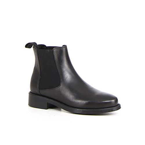 Frau 98N3 Noir Beatles Chaussures Femme Bottines Cuir élastique - Les Beatles, Paul McCartney, John Lennon, RIngo Starr, George Harrison Frau 98N3 Noir Beatles Chaussures Femme Bottines Cuir élastique – Image 4