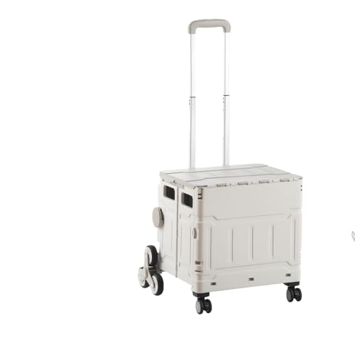 AOUGNショッピングカート、 折り畳み キャリーカート、 軽量、調整可能なドローバー 、4輪/8輪、360°回転 、静音 、キャスター ブレーキ付き、カバー付き、蓋付きなので、携帯便利、 大容量、 簡単組立、買い物やアウトドア旅行などに最適です ([八輪