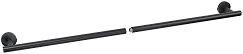 HITSLAM Matte Black Towel Rail Wall Mounted, 65.5CM Bathroom Towel Holder, SUS304 Stainless Steel Hand Towel Bar, Modern Home Decor Bath Towel Hanger for Bathrooms Kitchen with Hardware Accessories