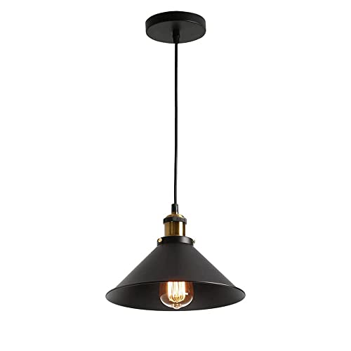 Lampe suspendue industrielle E27 vintage pour éclairer un îlot de cuisine