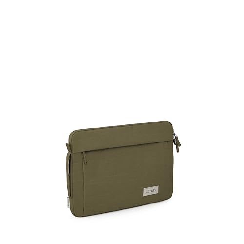 Osprey Arcane 14 Inch Laptop Sleeve - Compatible Protective Case with Zipper, Handles, and Extra Pockets, Moss Green Heather
