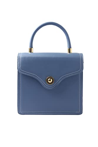 Sac à main vegan et écoresponsable bleu Hannah Bazaar UK chic et durable