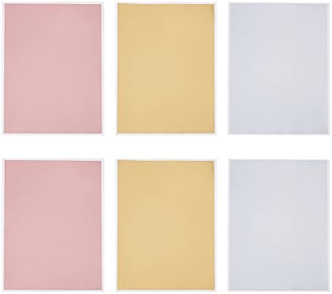 FINGERINSPIRE 6 Sheets 211x 277mm Rectangle Full Sheet Scratch Off Sticker Silver/Golden/Rose Gold Adhesive Sticker Coated Scratch Off Film Password Sticker, DIY Scraping Award Card (2sheets/color)