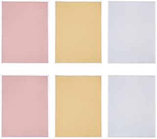 FINGERINSPIRE 6 Sheets 211x 277mm Rectangle Full Sheet Scratch Off Sticker Silver/Golden/Rose Gold Adhesive Sticker Coated Scratch Off Film Password Sticker, DIY Scraping Award Card (2sheets/color)