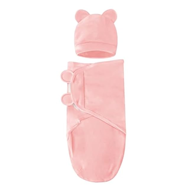 Baby Swaddle Sleep Sacks with Hats for 0-3 Months Baby Swaddle Blanket Wrap Newborn Swaddles Sack for Baby Boy Girl