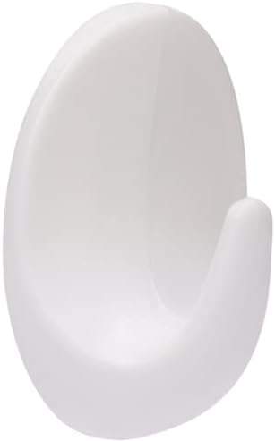 NA 9 Pcs Wall Hooks White Self Adhesive Hooks for Hanging Towel Robe Coat Plastic Oval Wall Hanger Hooks Use in Bathroom Kitchen Hold 2kg