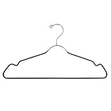 USTECH Metal Space Saving Clothes Hangers | Trouser Bar with Shoulder Notch Thin Hangers Perfect for