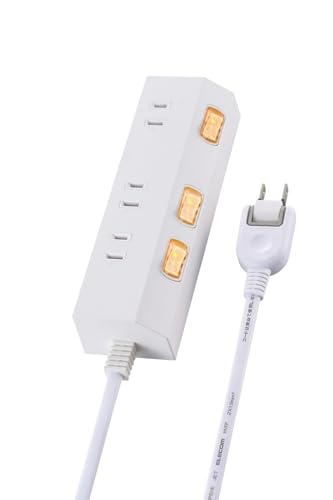 Amazon.co.jp: エレコム 電源タップ マグネット付き スイッチ