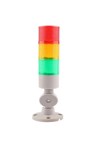 Luz de pila industrial con base giratoria y tres niveles de alerta LED de alta visibilidad