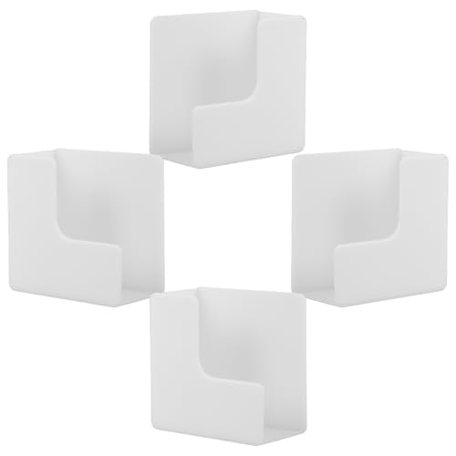 Kichvoe 4 Piezas Soporte para Báscula de Cocina de Pared Autoadhesivo en Plástico Blanco Construcción Resistente para Almacenamiento Moderno en Hogar y Gimnasio